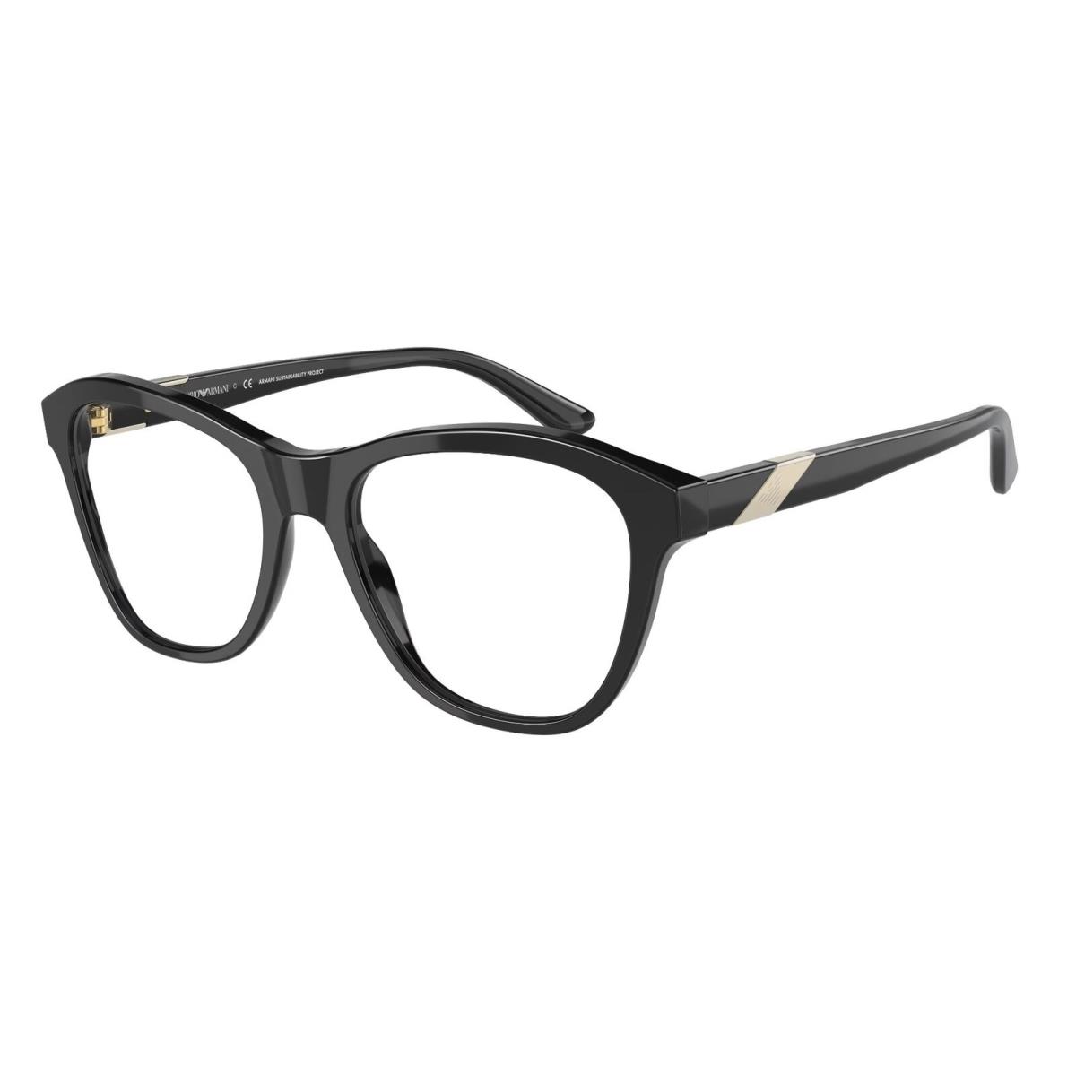 Emporio Armani EA3195 5875 Shiny Black Demo Lens 53 mm Women`s Eyeglasses