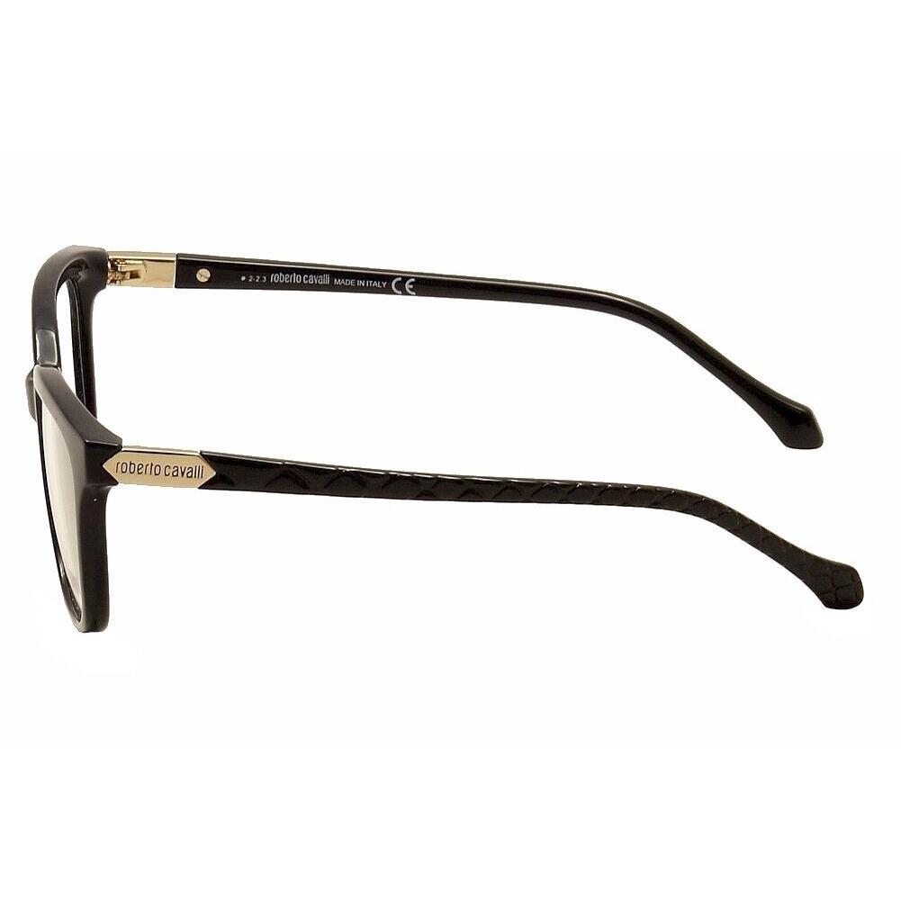 Roberto Cavalli Eyeglasses Moofushi RC0751 001 Black/gold Optical Frame 53mm - Frame: Black