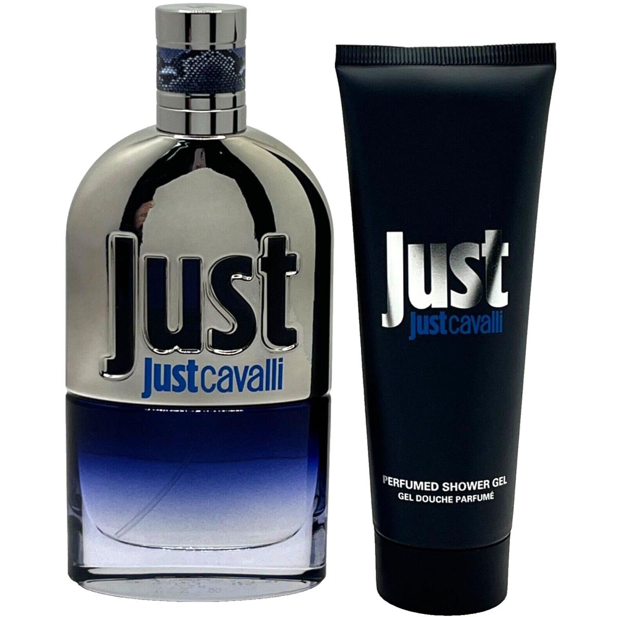 Roberto Cavalli Just Cavalli 2 Pcs Gift Set Men Edt 3.0 Oz Shower Gel 2.5 Oz