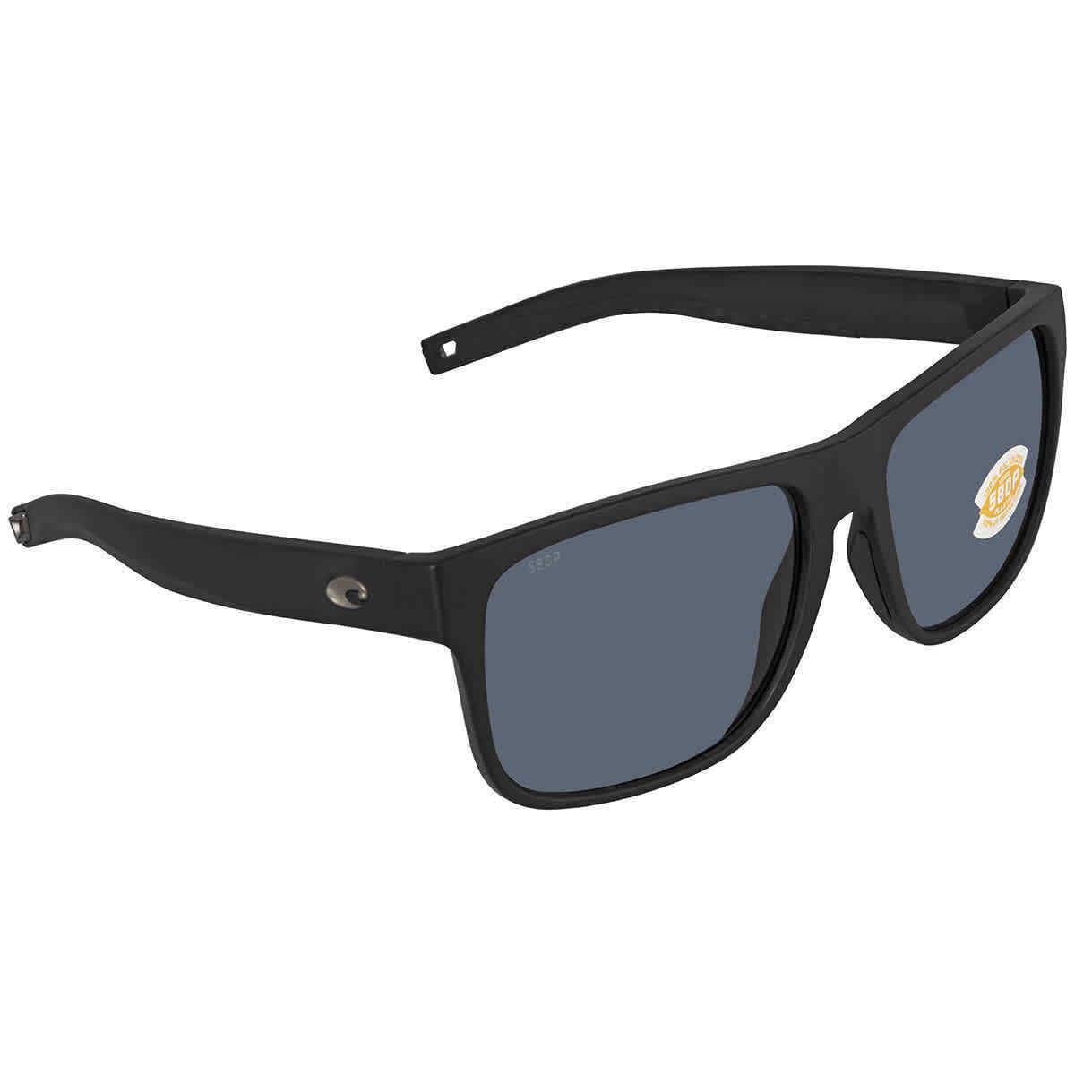 Costa Del Mar Spearo XL Grey Polarized Polycarbonate Men`s Sunglasses 6S9013 - Frame: Black, Lens: Grey