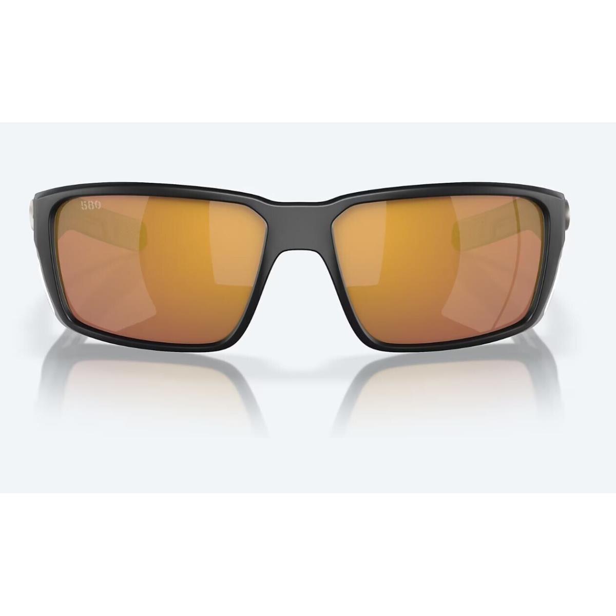 Costa Del Mar Fantail Pro Matte Black / Gold Mirror Polarized Glass 580G