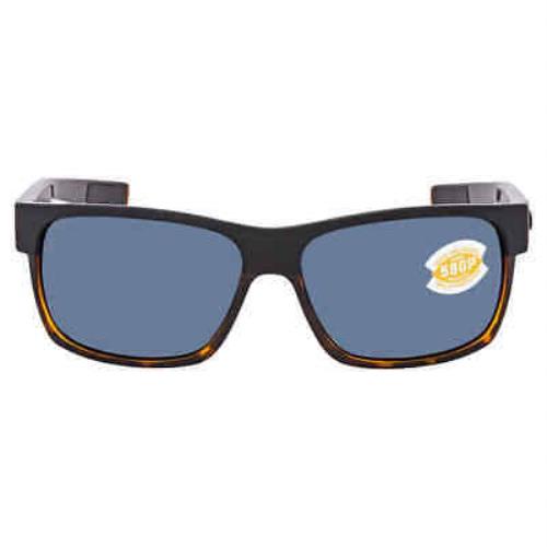 Costa Del Mar Half Moon Gray Polarized 580P Sunglasses Hfm 181 Ogp - Frame: Black, Lens: Gray