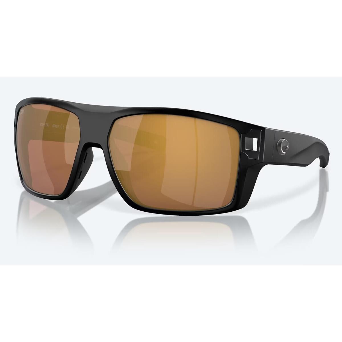 Costa Del Mar Diego Matte Black / Gold Mirror Polarized Glass 580G