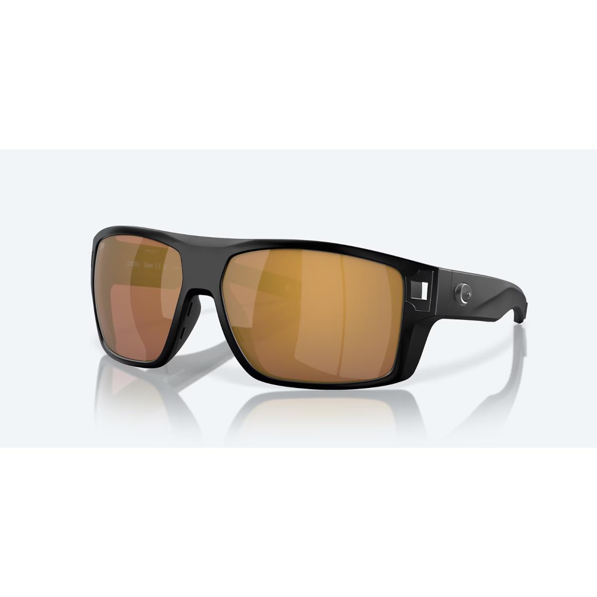 Costa Del Mar Diego Matte Black / Gold Mirror Polarized Glass 580G