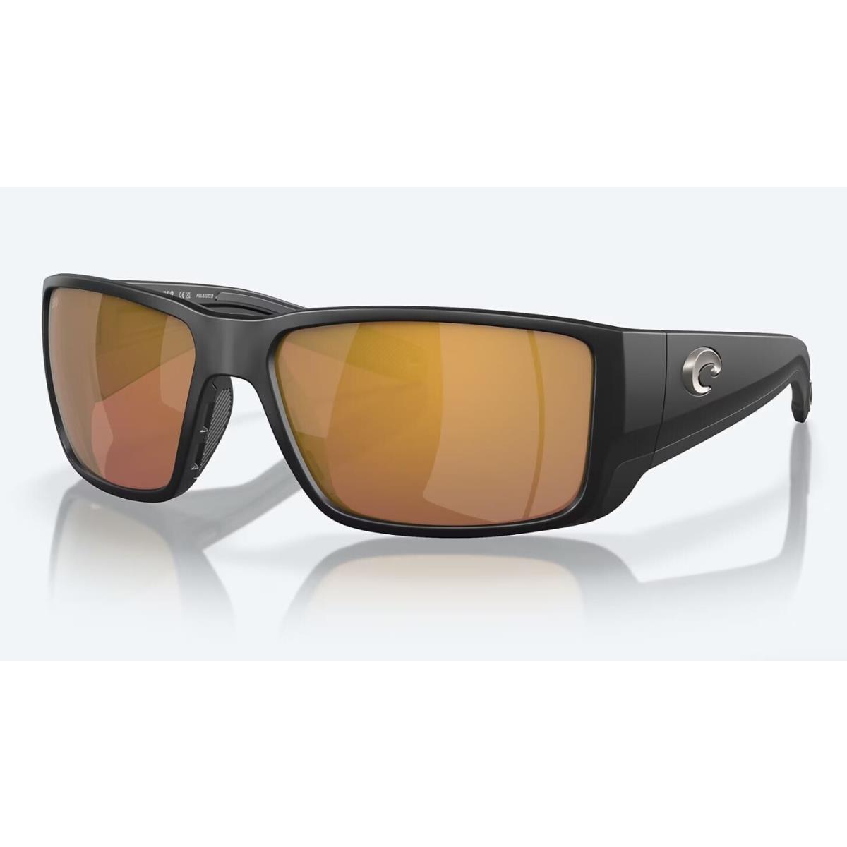 Costa Del Mar Blackfin Pro Matte Black / Gold Mirror Polarized Glass 580G