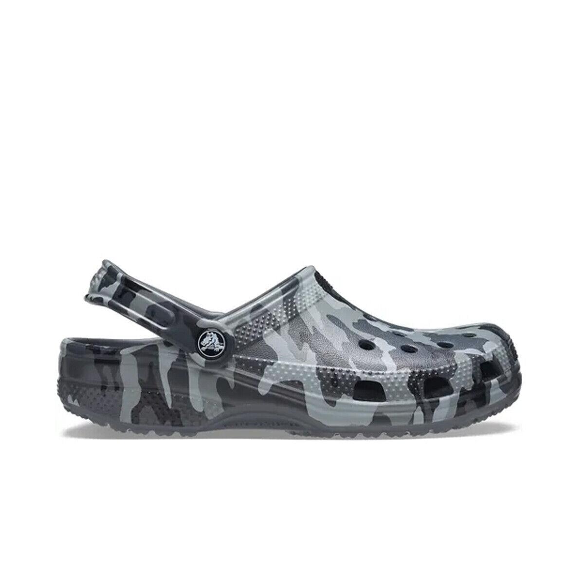Crocs Slides Classic Printed Camo Unisex Grey