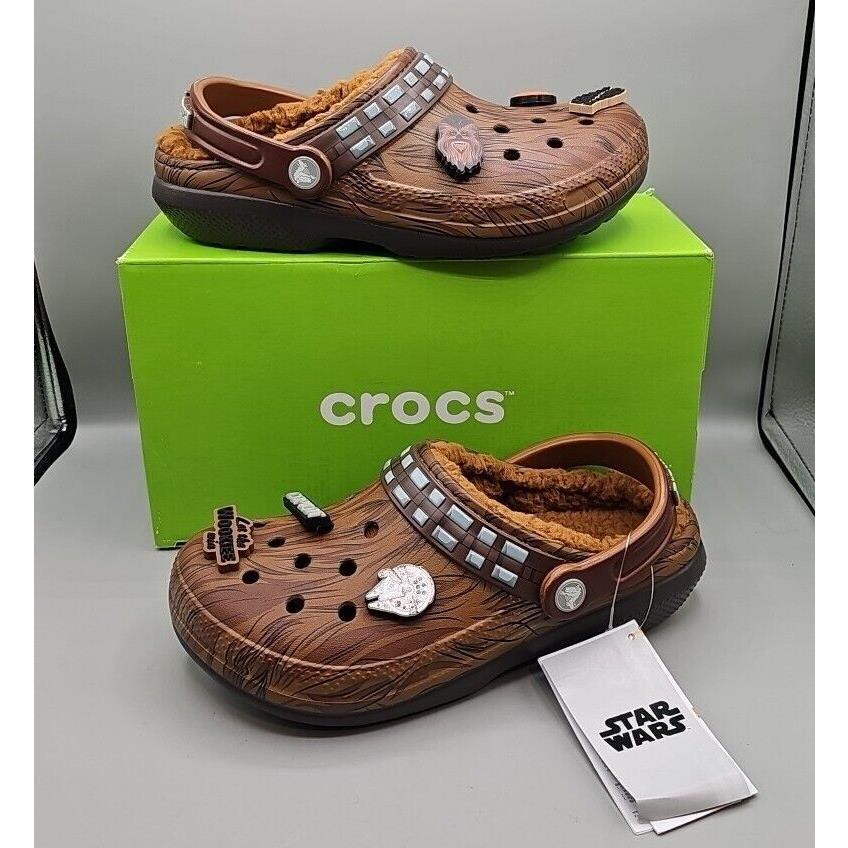 Star Wars Chewbacca X Crocs Classic Lined Clog Espresso 2023 Size W 6 / M 4