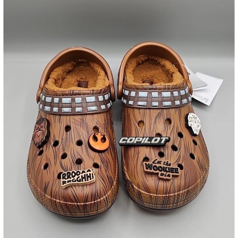 Star Wars Chewbacca X Crocs Classic Lined Clog Espresso 2023 Size W 8 / M 6