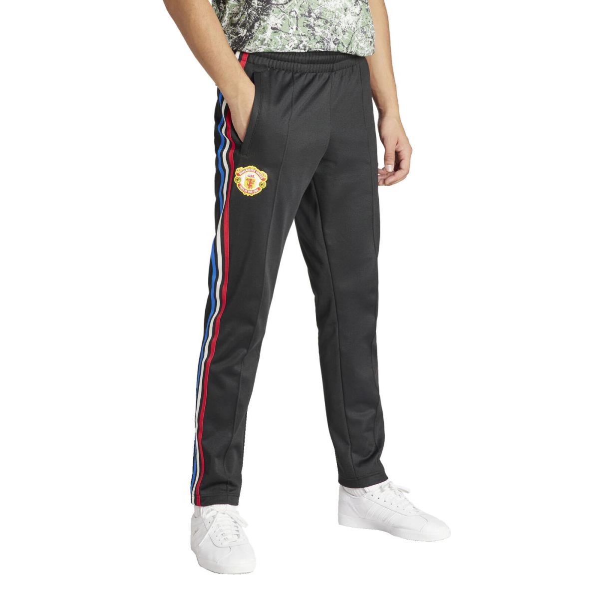 Men`s Adidas Originals Black Manchester United x Stone Roses 2023/24 Track Pants