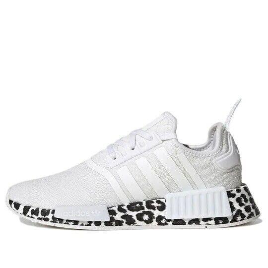 Women Adidas Nmd R1 Running Shoes Sneakers White Black Leopard Print GZ1623