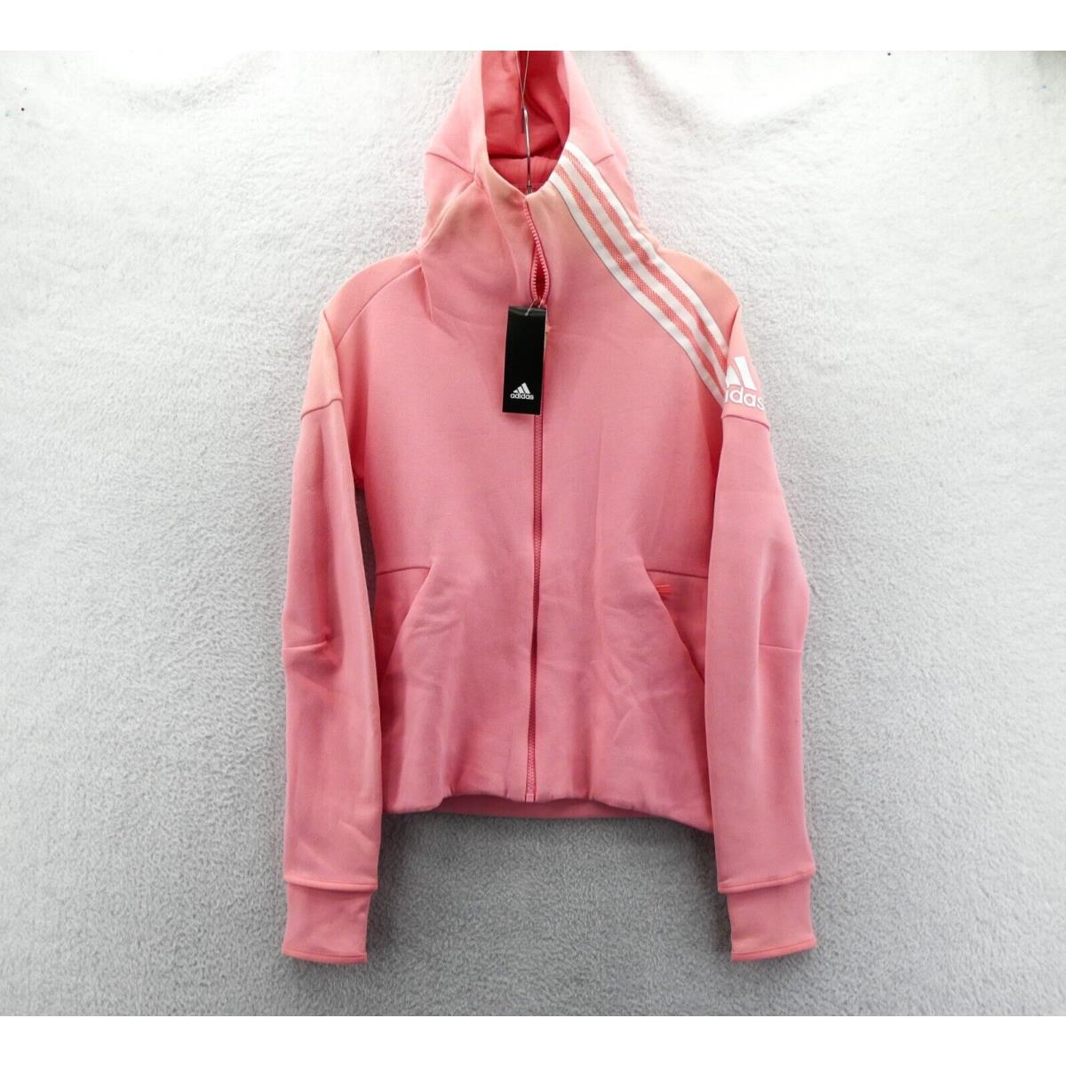 Adidas Zne Hoodie Womens Small 8-10 Pink Sweatshirt Jacket High Neck Rare Z.n.e