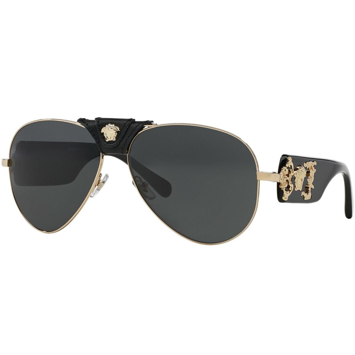 Versace VE 2150Q Gold Black/dark Grey 1002/87 Sunglasses