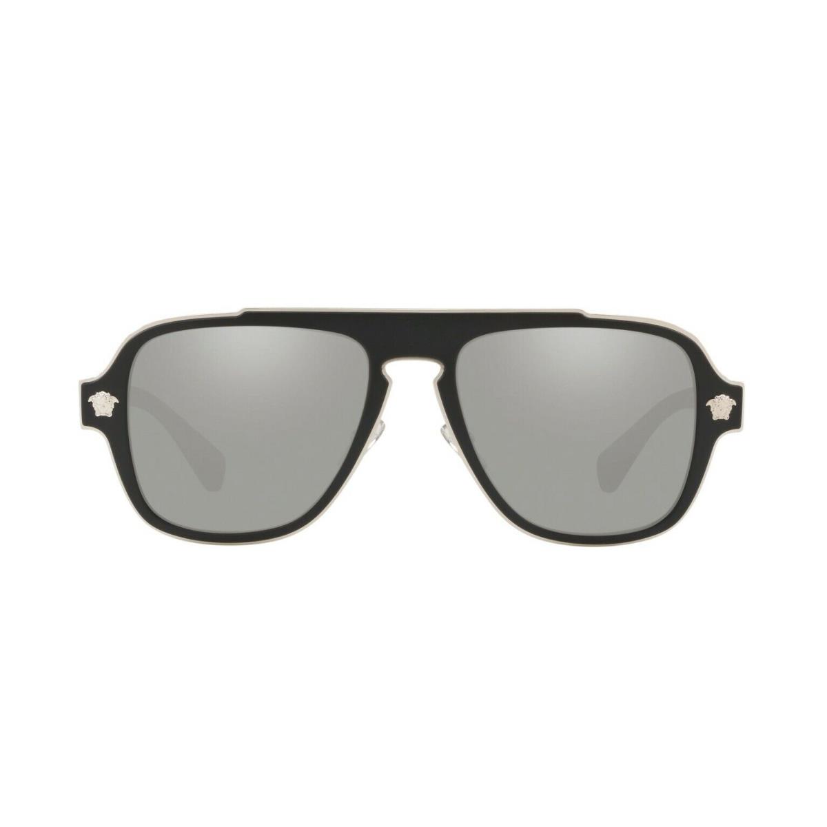 Versace Medusa Charm VE 2199 Black/grey Mirrored 1000/6G C Sunglasses