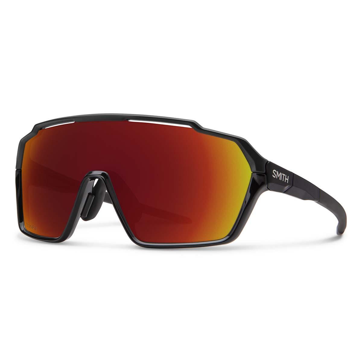 Smith Shift Mag Sunglasses 2024 - Black with ChromaPop Red Mirror Lens