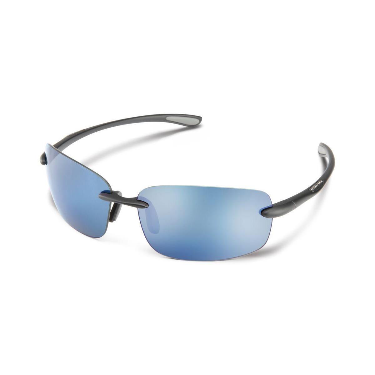 Smith Topline Sunglasses Matte Black - Polarized Blue Mirror