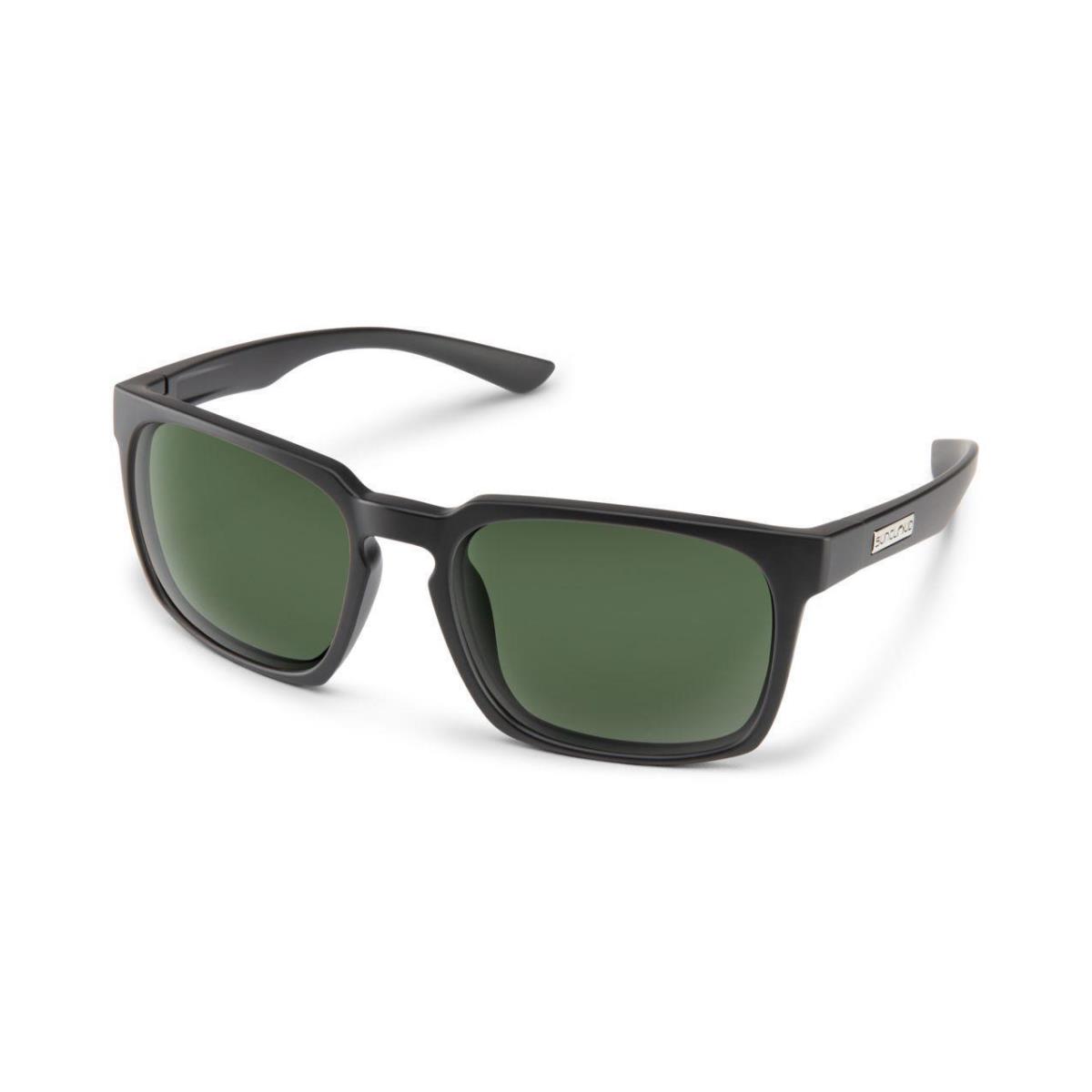 Smith Hundo Sunglasses Matte Black - Polarized Gray Green