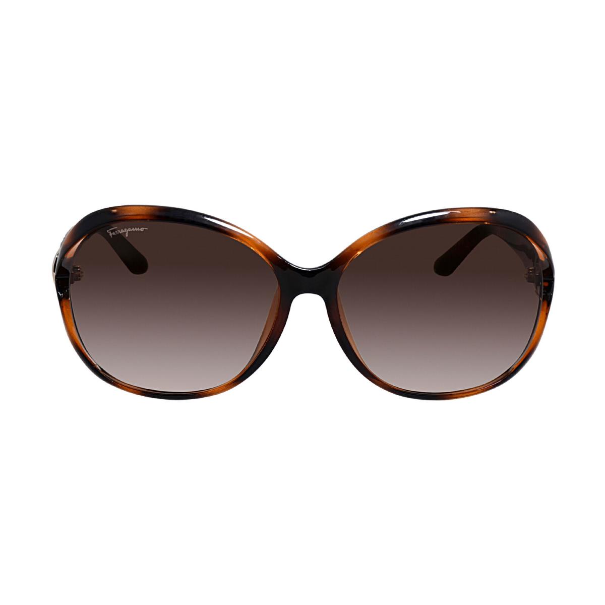 Salvatore Ferragamo SF 770SA 6115214 Tortoise Plastic Sunglasses Brown Gradient