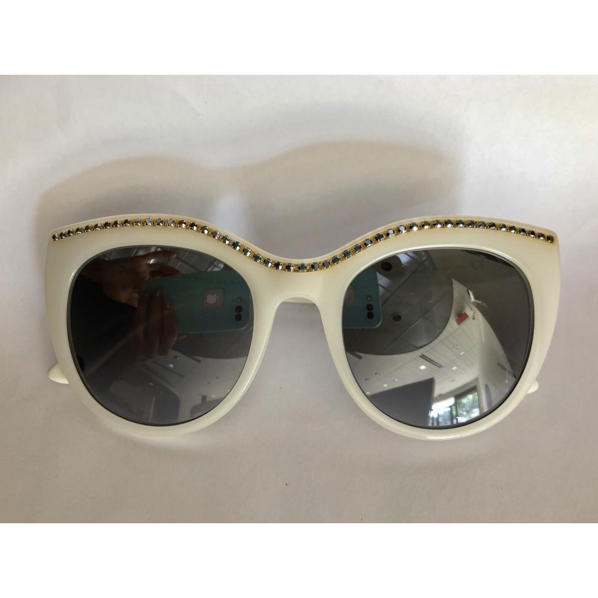 Juicy Couture JU595/S 0VK6/GO White Cat Eye Sunglasses