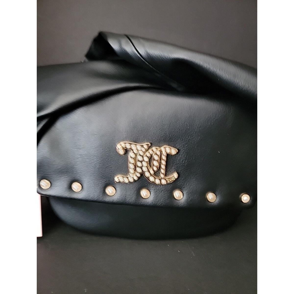 Juicy Couture Crossbody Bag Licorice Black /faux Pearl`s/single