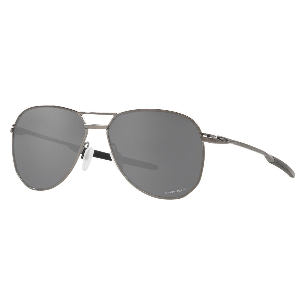 Oakley Contrail 0OO4147 Sunglasses Men Silver Aviator 57mm - Frame: Silver, Lens: Prizm Black, Model: Matte Gunmetal