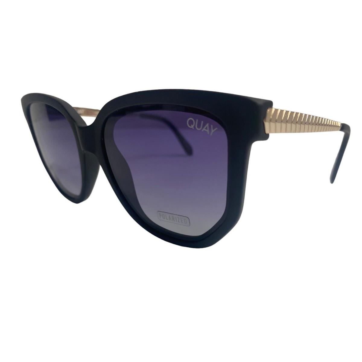Quay Australia Sunglasses Coffee Run Mini Polarized Black Matte Frames