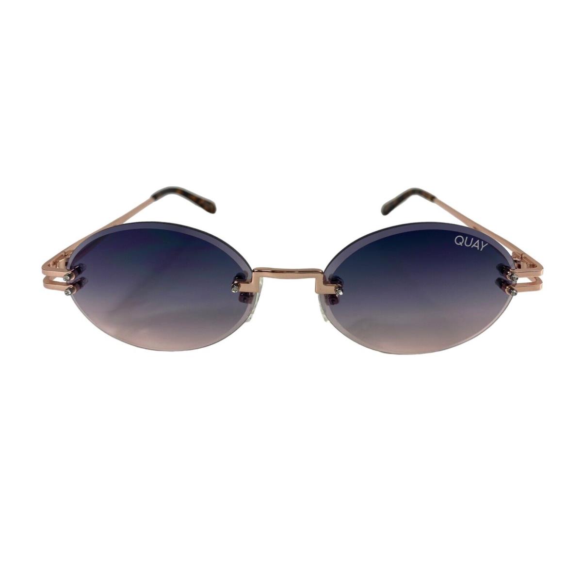Quay Sunglasses Sunnies Gradient Y2K Oval Gold Women Literally Obsessed Key