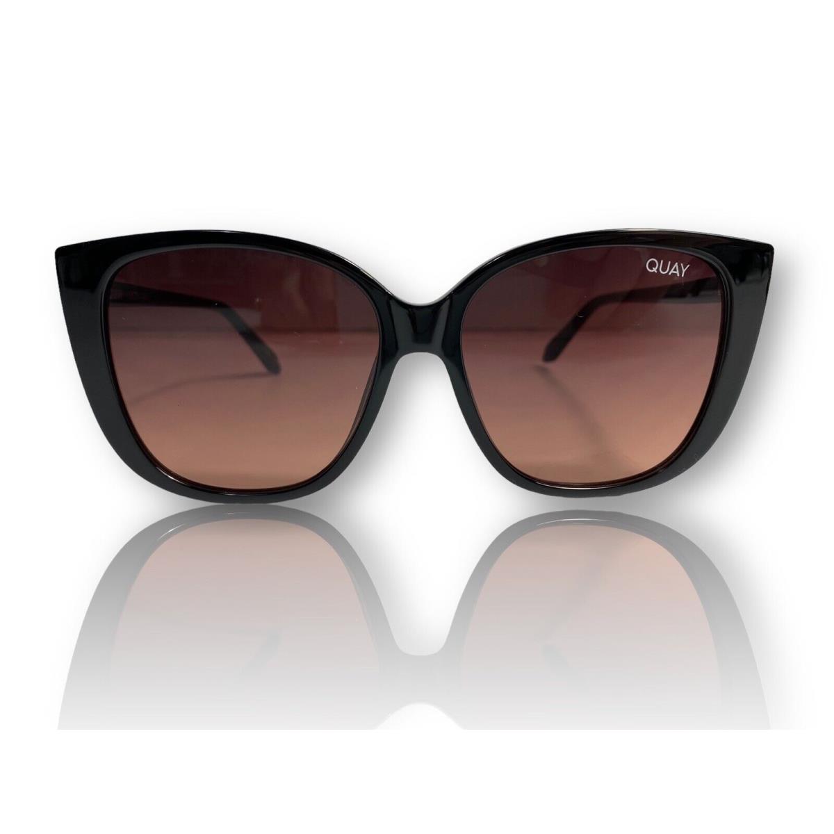 Quay Australia Ever After LG Black Chocolate Paprika Sunglasses Statement 54mm