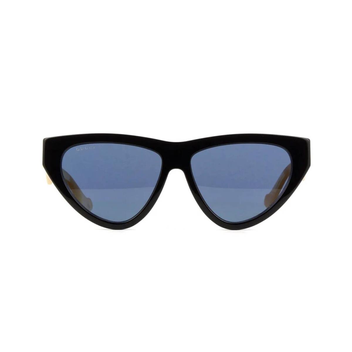 Gucci GG1333S Black with Light Brown/blue 004 Sunglasses