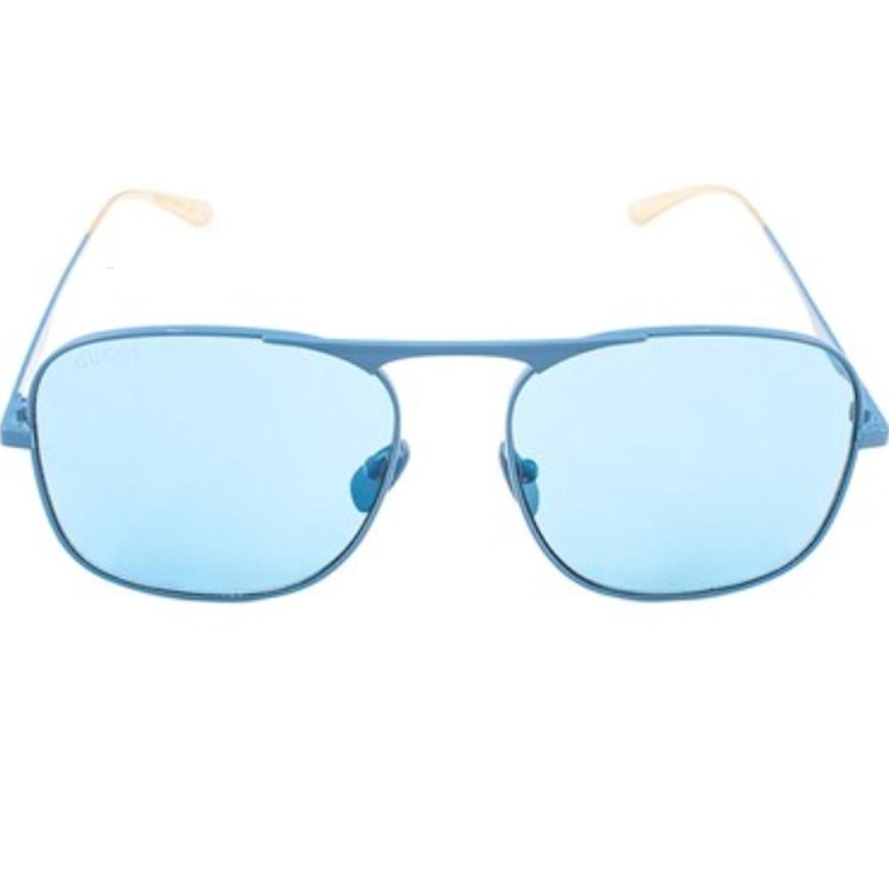 Gucci GG0335S-004 Men`s Blue Yellow Frame / Blue Tinted Lens Sunglasses