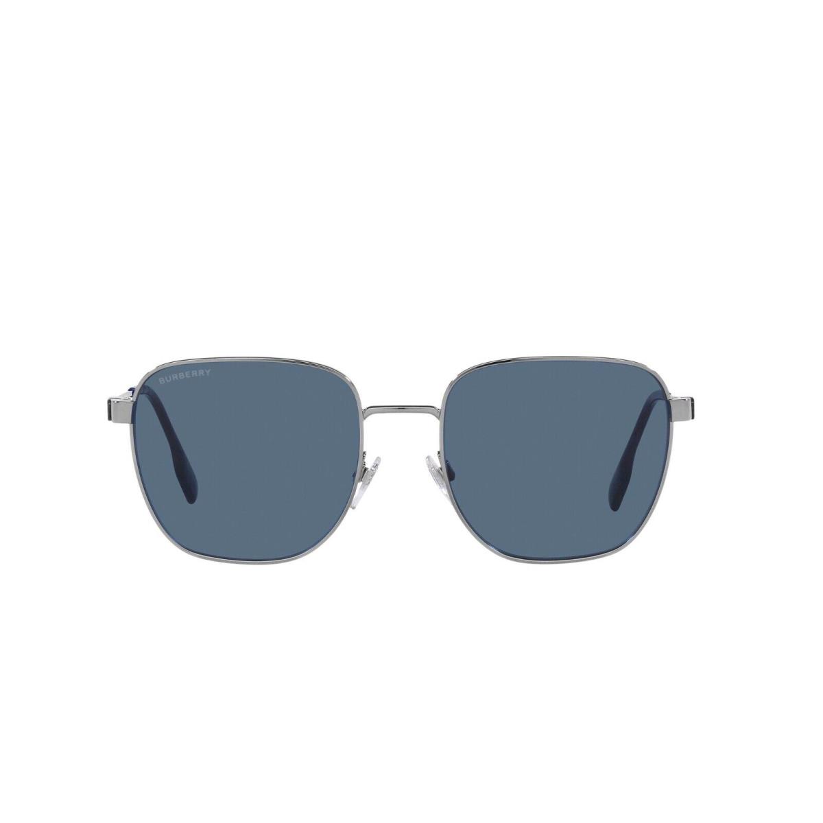 Burberry Drew BE 3142 Dark Ruthenium/dark Blue 1003/80 Sunglasses - Frame: Dark Ruthenium, Lens: Dark Blue