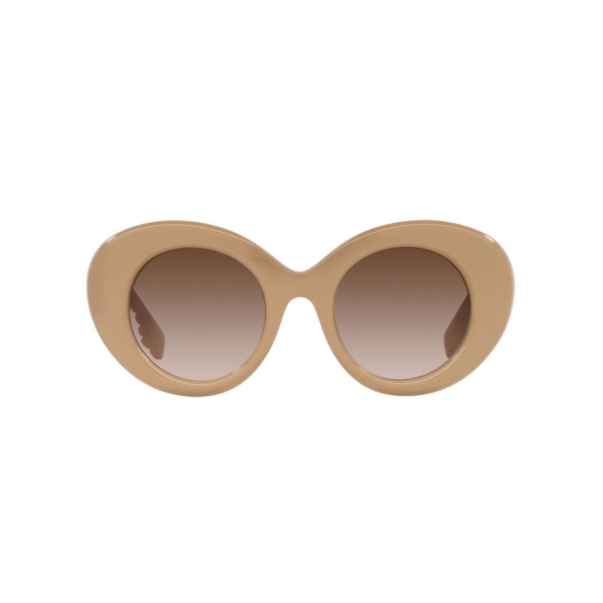 Burberry Margot BE 4370U Beige/brown Shaded 3990/13 Sunglasses - Frame: Beige, Lens: Brown Shaded