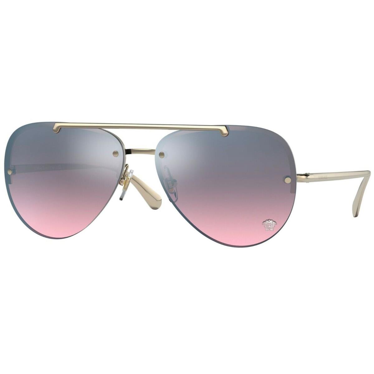 Versace Glam Medusa VE 2231 Pale Gold/grey Pink Shaded 1252/H9 Sunglasses