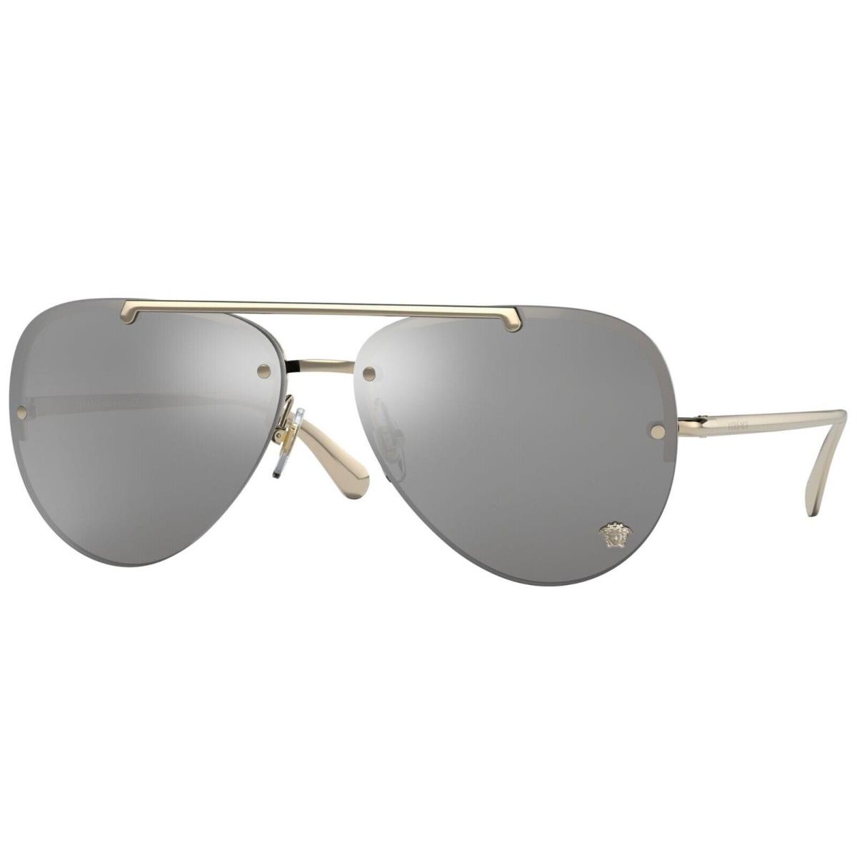 Versace Glam Medusa VE 2231 Pale Gold/grey Mirrored 1252/6G Sunglasses