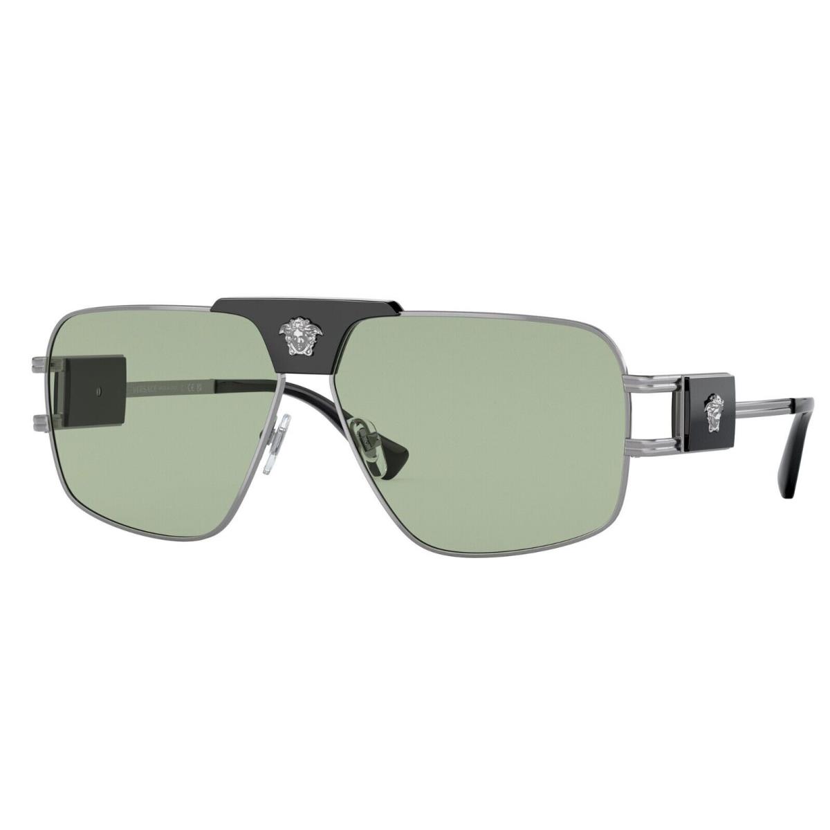 Versace VE 2251 Gunmetal/green 1001/2 Sunglasses