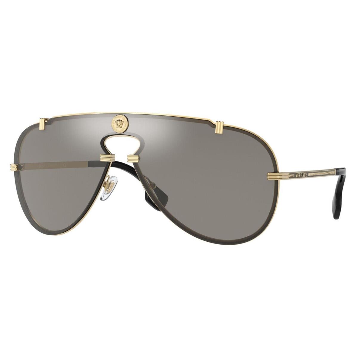 Versace VE 2243 Gold/light Grey Silver Mirrored 1002/6G Sunglasses