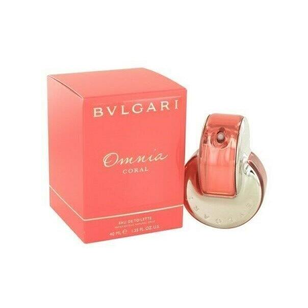 Omnia Coral by Bvlgari 1.35 Edt Spray Women`s Perfume 1.4 oz in Retail Box