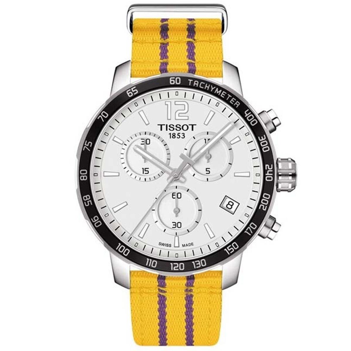 Tissot Men`s Quickster LA Lakers Nba Special Edition Silver Dial Watch