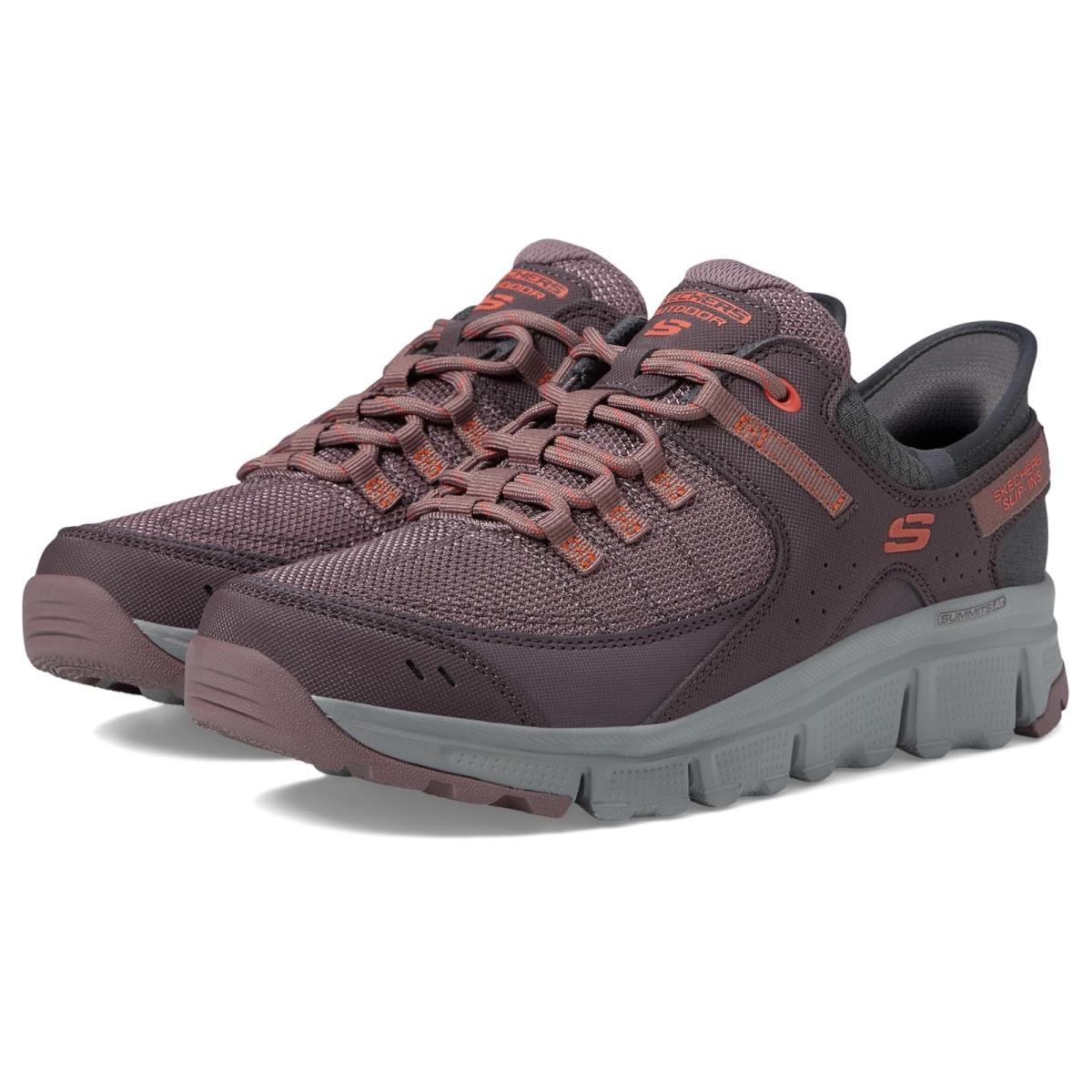 Woman`s Sneakers Athletic Shoes Skechers Summits At Hands Free Slip-ins - Burgundy Multi