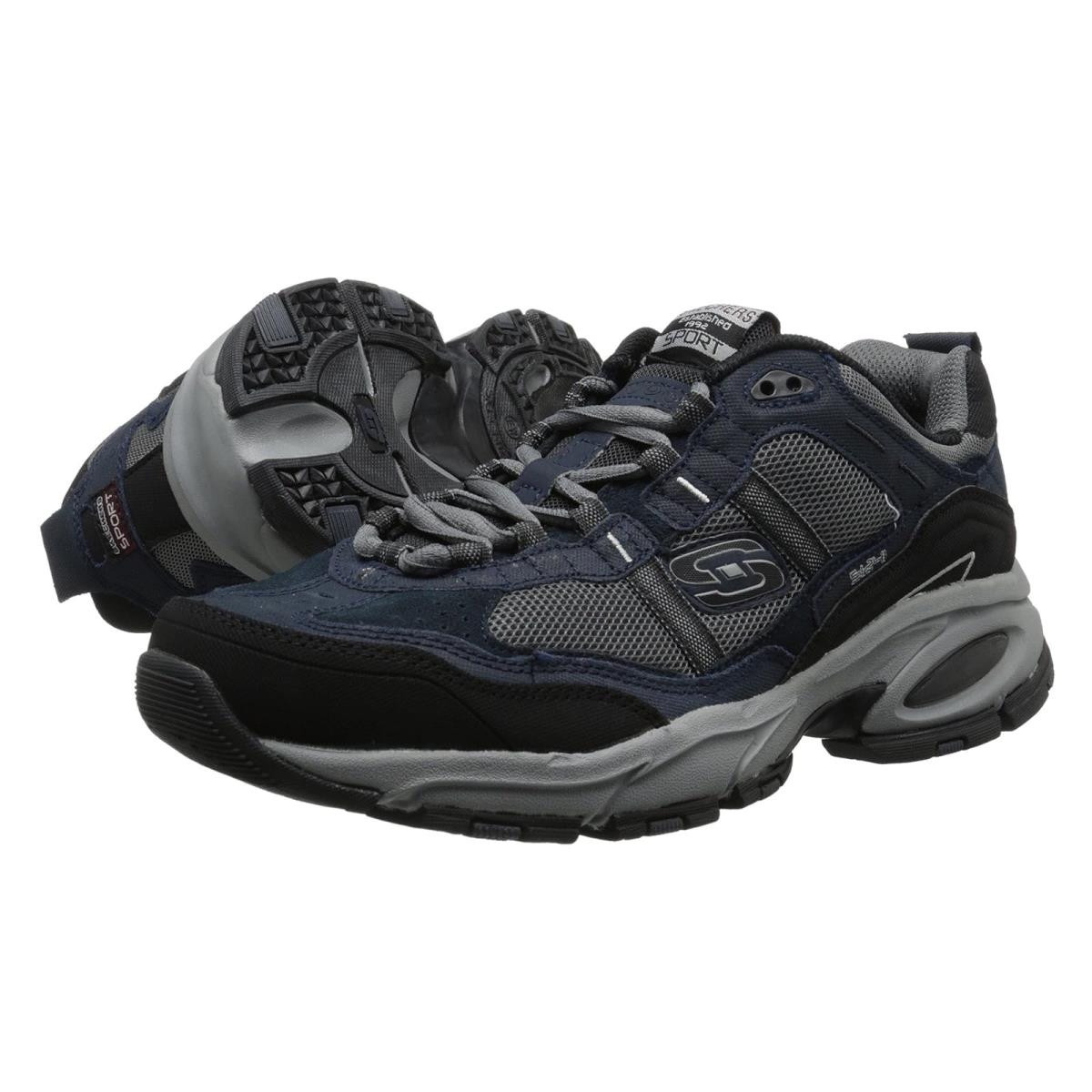 Man`s Sneakers Athletic Shoes Skechers Vigor 2.0 Trait - Navy/Gray