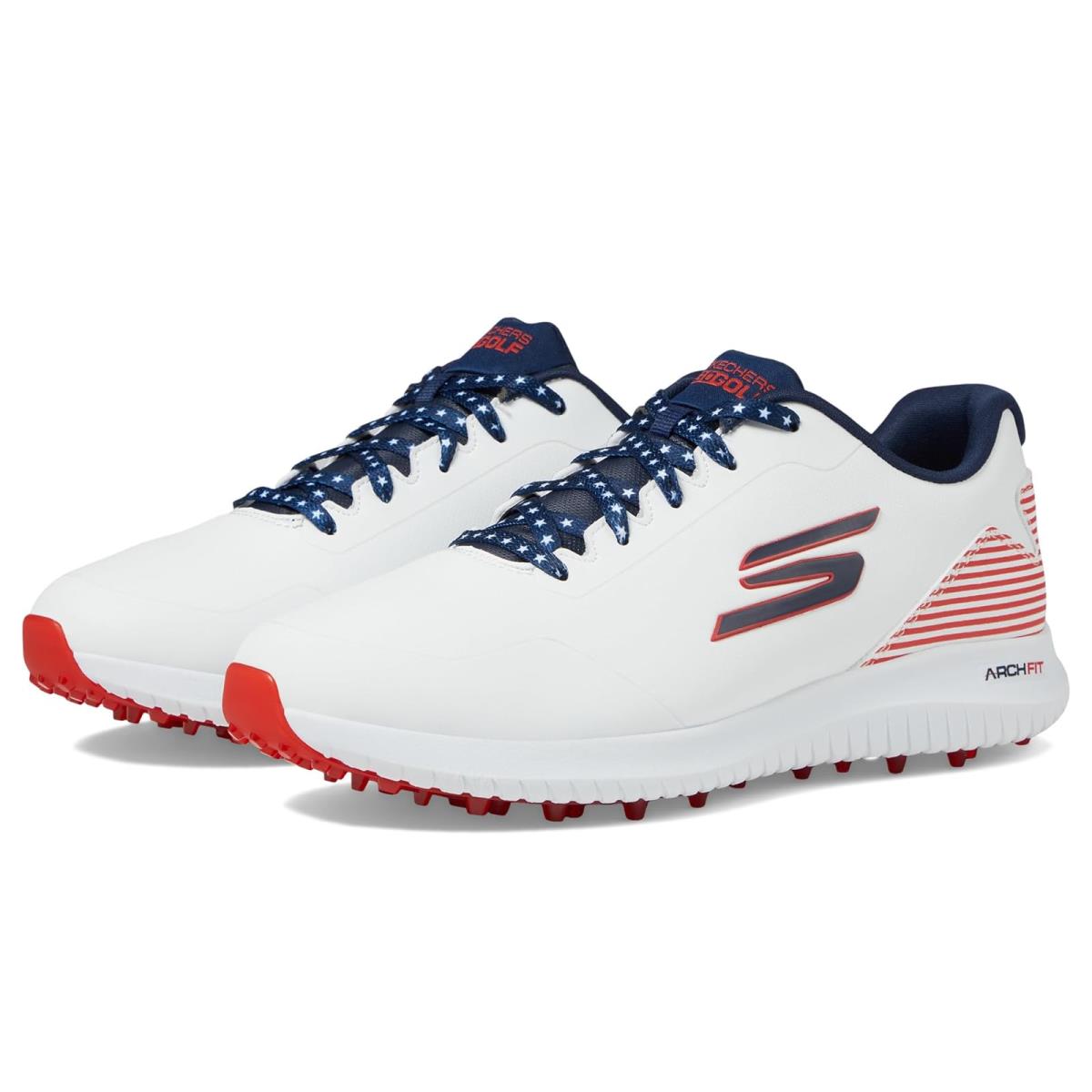 Man`s Sneakers Athletic Shoes Skechers GO Golf Max 2 - White/Navy/Red