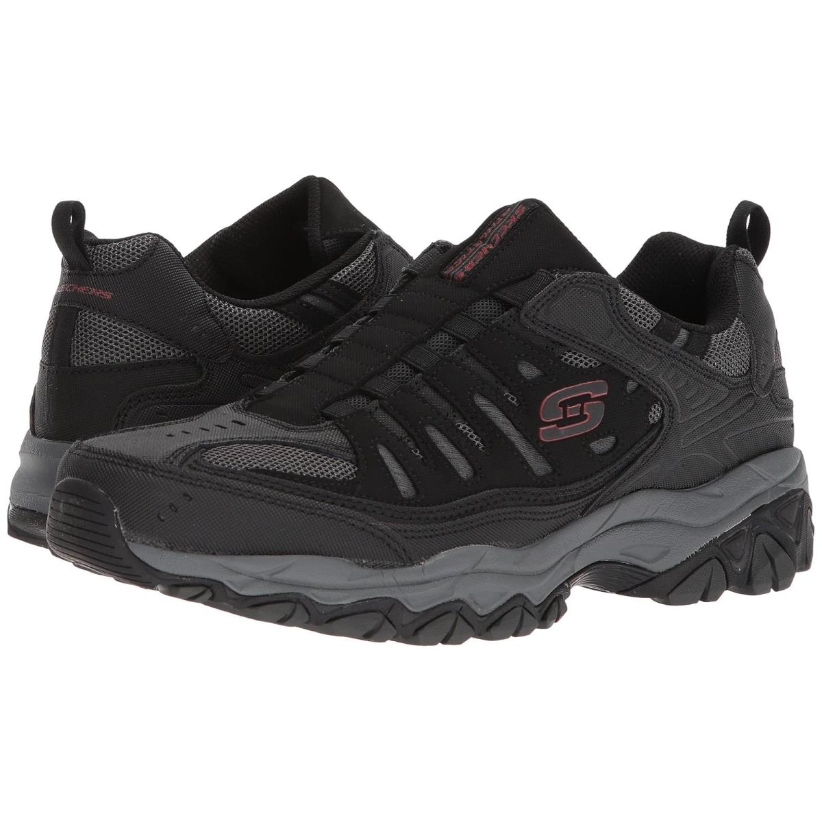 Man`s Sneakers Athletic Shoes Skechers After Burn M. Fit - Black/Charcoal