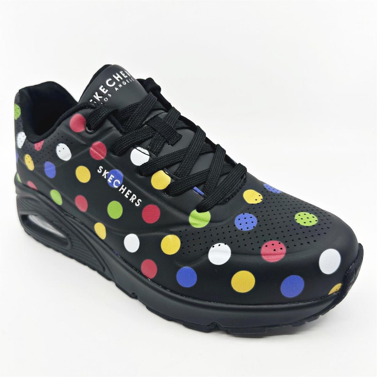 Skechers Uno Splatted Air Black Multi Womens Athletic Sneakers