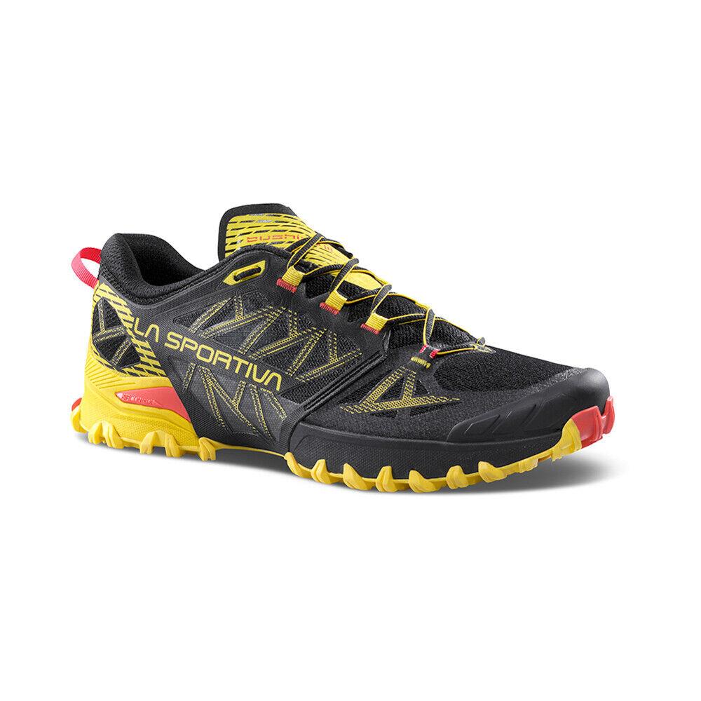 LA Sportiva Men`s Bushido Iii Running Shoe - Black-yellow - 43.5 - Black-Yellow