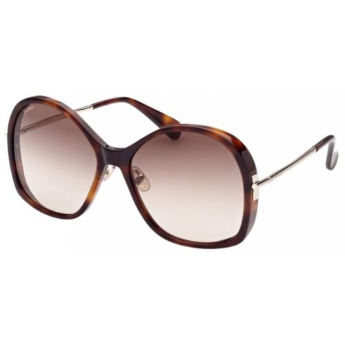 Max Mara Oversized Malibu 07 Sunglasses Tortoise Shell New$332 Case 60-17-135