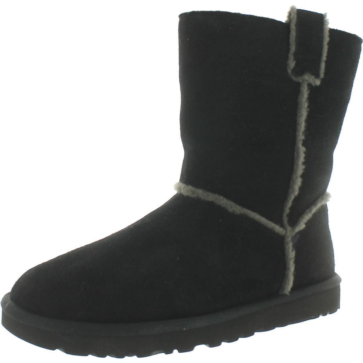 Ugg Womens Suede Wool Blend Cozy Winter Snow Boots Shoes Bhfo 6302 Black