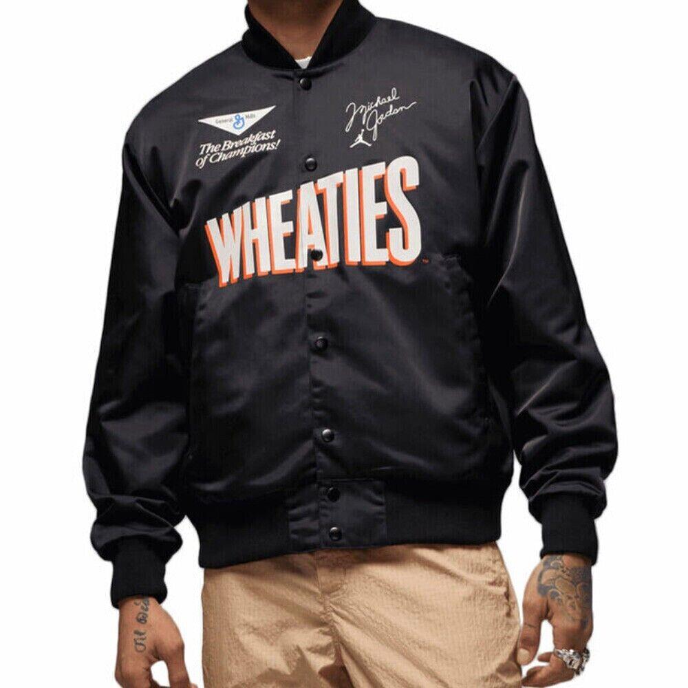 Nike Jordan Light Mvp Men`s Jacket `wheaties` DV7578-010 Black sz S-2XL