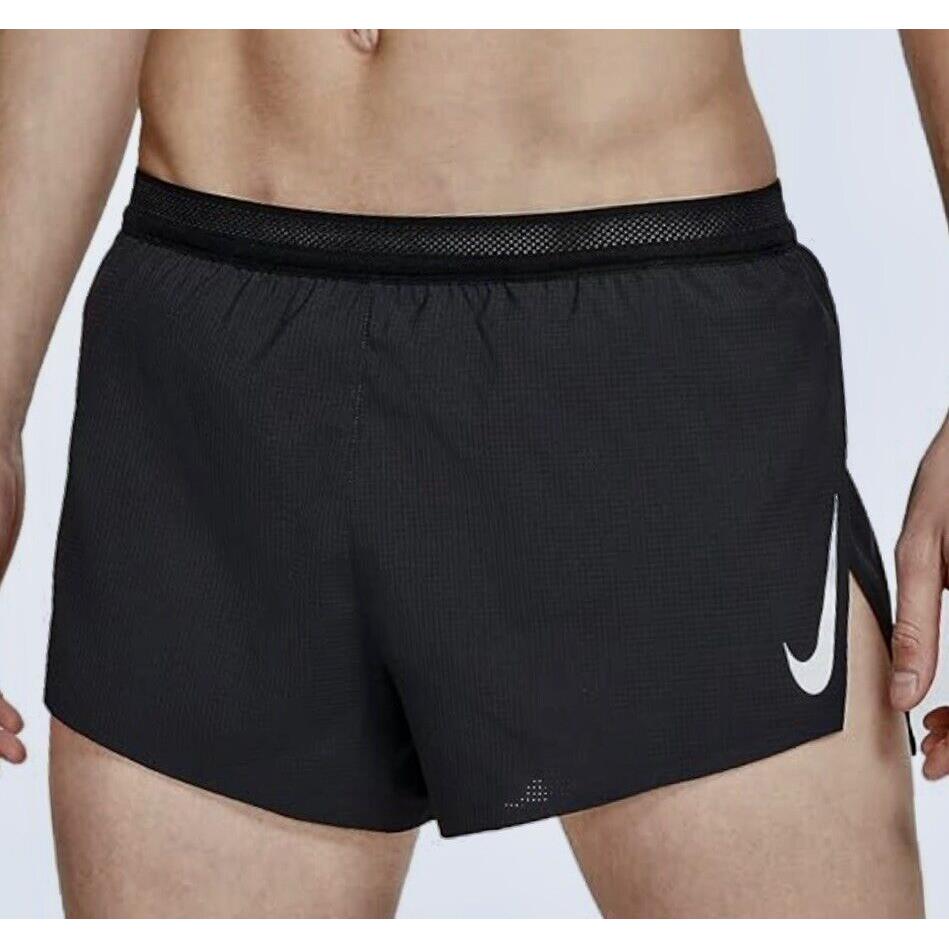 Nike Aeroswift 2 Black White Running Shorts Mens Sz S 3XL