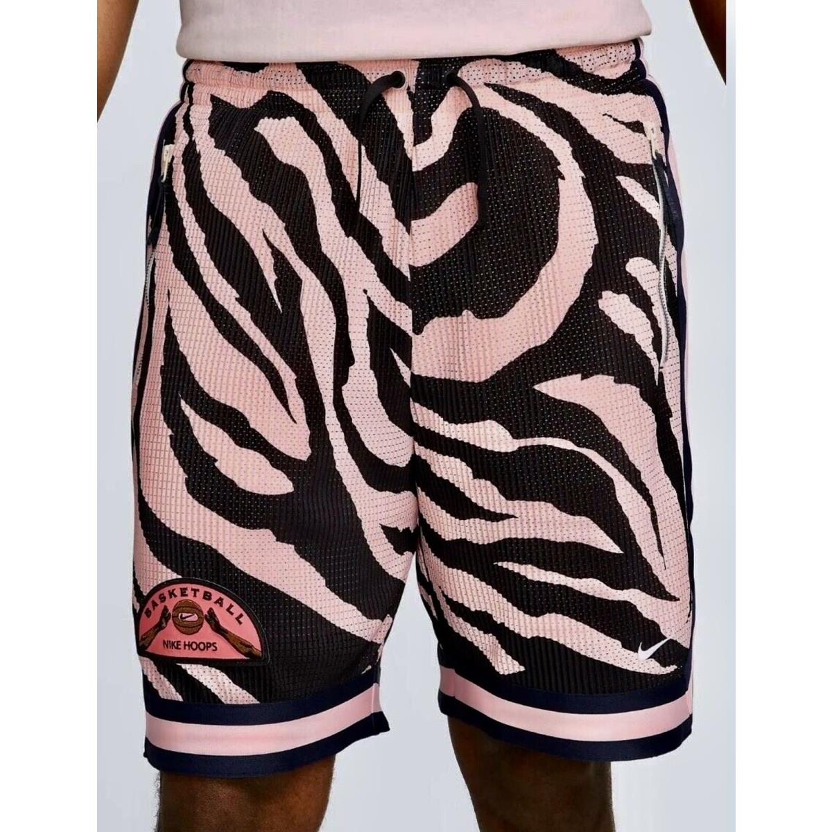 Nike Dri Fit Premium 8 Pink Black Pleated Basketball Shorts Womens Sz M L