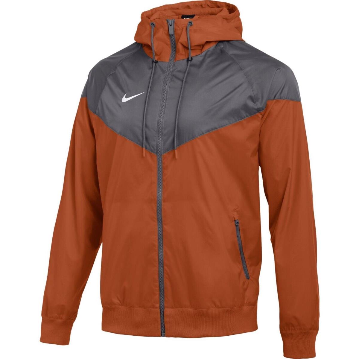 Nike Sportswear Men`s Team Windrunner Hooded Jacket Burnt Orange/grey DH3777