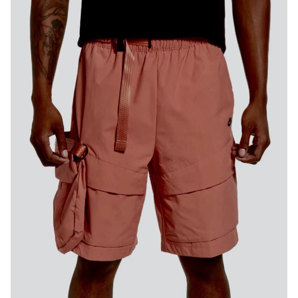 Nike Sportswear Tech Pack Shorts Madder Root Orange Woven Cargo Shorts Mens Sz L